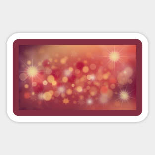 Christmas background in red with sparkly stars Sticker